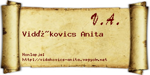 Vidákovics Anita névjegykártya